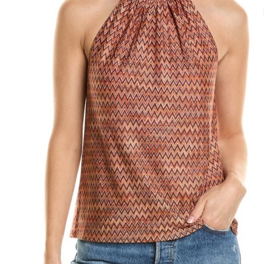 Rami Brook Kimmi Chevron Top Size Small Boho